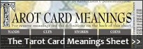 Tarot Meanings Sheet