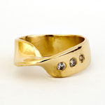 Amulets and Charms - Mobius Ring with Diamonds - Click here for more info