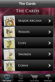 Tarot Card Readings App for iPhone and iPad screen